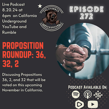Ep 272: California Propositions 2024 (Props 36, 32, 2)