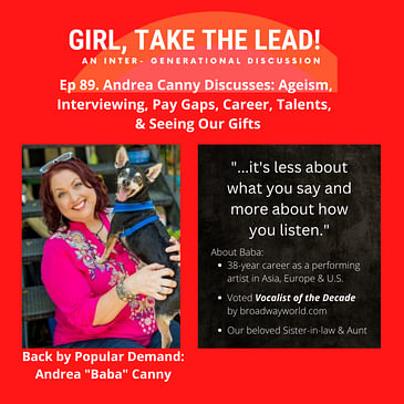 Ep 89. Andrea Canny Discusses: Ageism, Interviewing, Pay Gaps, Career, Talents, & Seeing Our Gifts