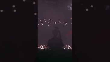 Zedd's set at #ULTRA25 with lights and fireworks