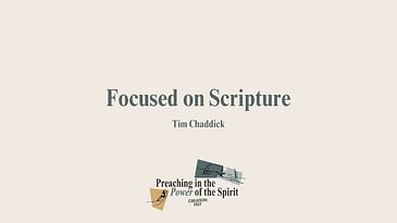 Tim Chaddick - Preaching In The Power Of The Spirit