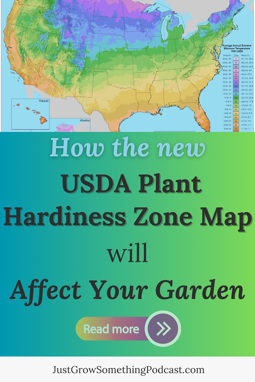 USDA plant hardiness zone map with the words how the new usda plant hardiness zone map will affect your garden