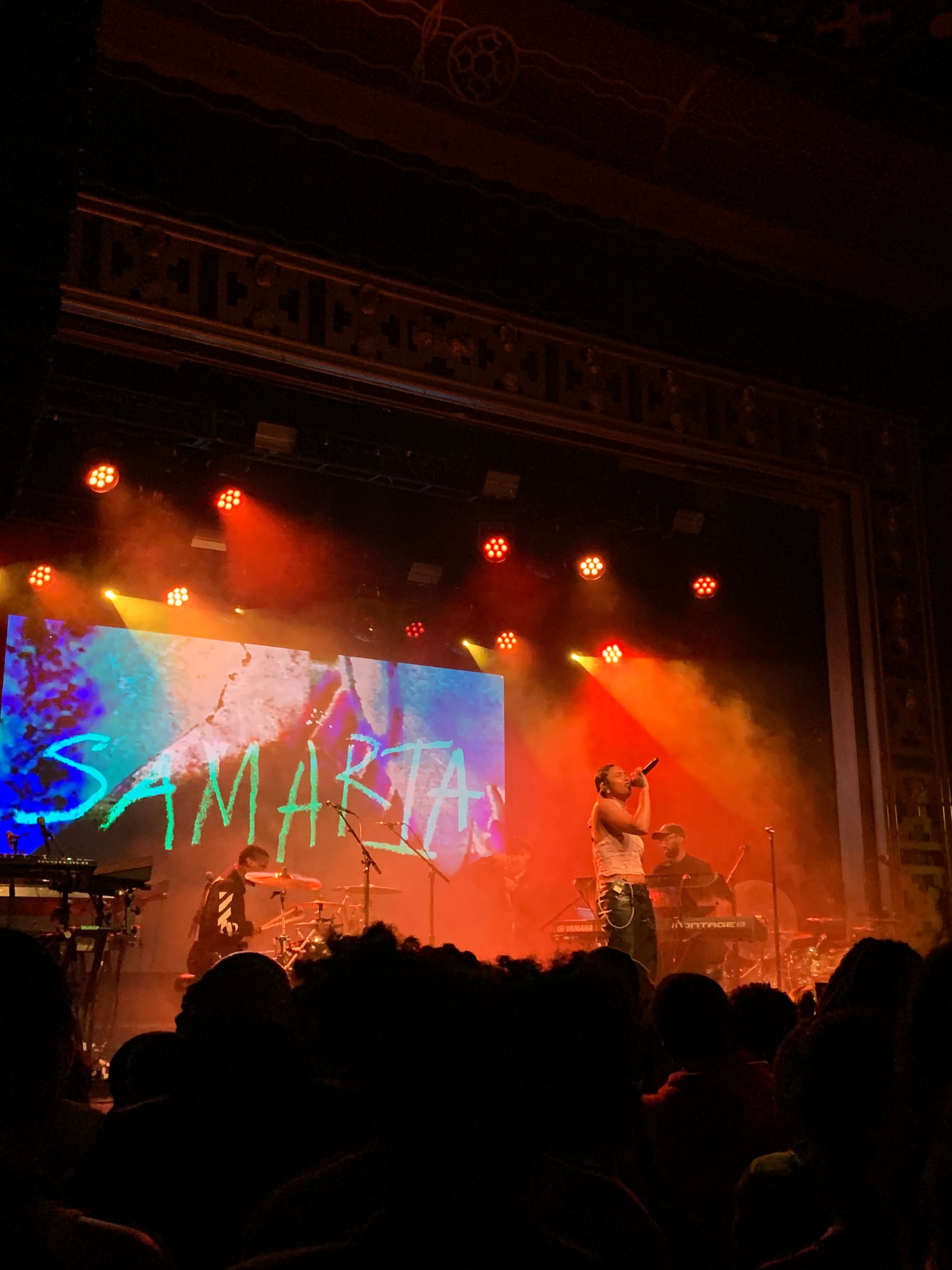 Oakland R&B singer, Samaria performing on stage at Webster Hall as the opening act for FLO (Jorja, Renee and Stella) for their sold out "FLO Live" tour.