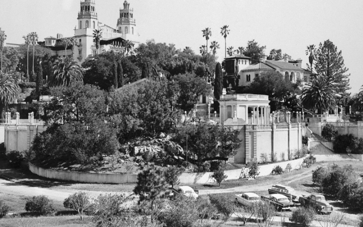 The Hearst family mansion, symbolizing Patty Hearst’s privileged upbringing