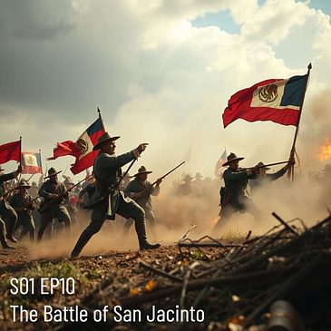 The Battle of San Jacinto, 1836. "Texians" defeat the Mexican Army.
